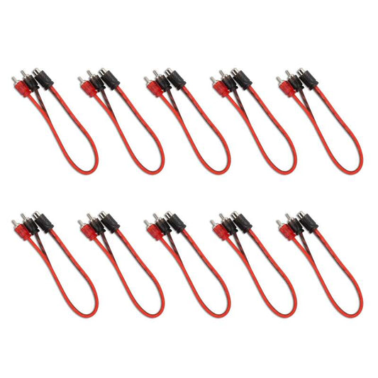 DS18 Level 1 RCA Y Connector 1 Female to 2 Male 10 x Pack