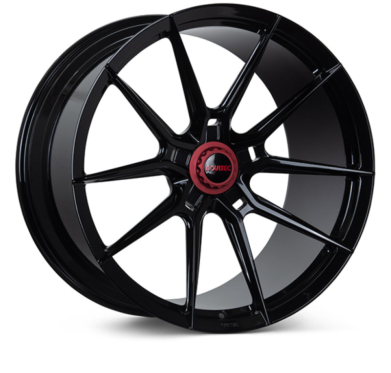 Vossen x Novitec NF10 21x9.5in - 5x114.3 BP - ET38 - Gloss Black Ferrari 296 Front Wheel