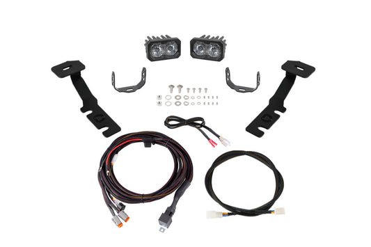 Diode Dynamics 19-25 Toyota RAV4 C2 2.0 LED Ditch Light Kit - Sport White Combo/Driving