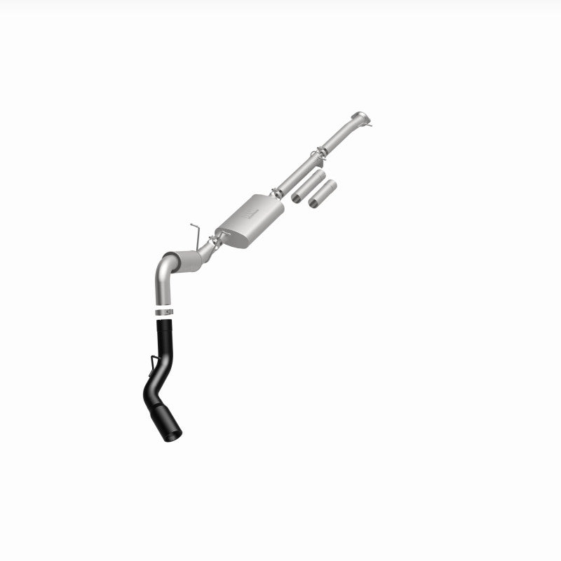 MagnaFlow 11-19 GM 2500/3500 6.0L 4in Single Passenger Side Rear Exit Cat-Back Exhaust w/Black Tips