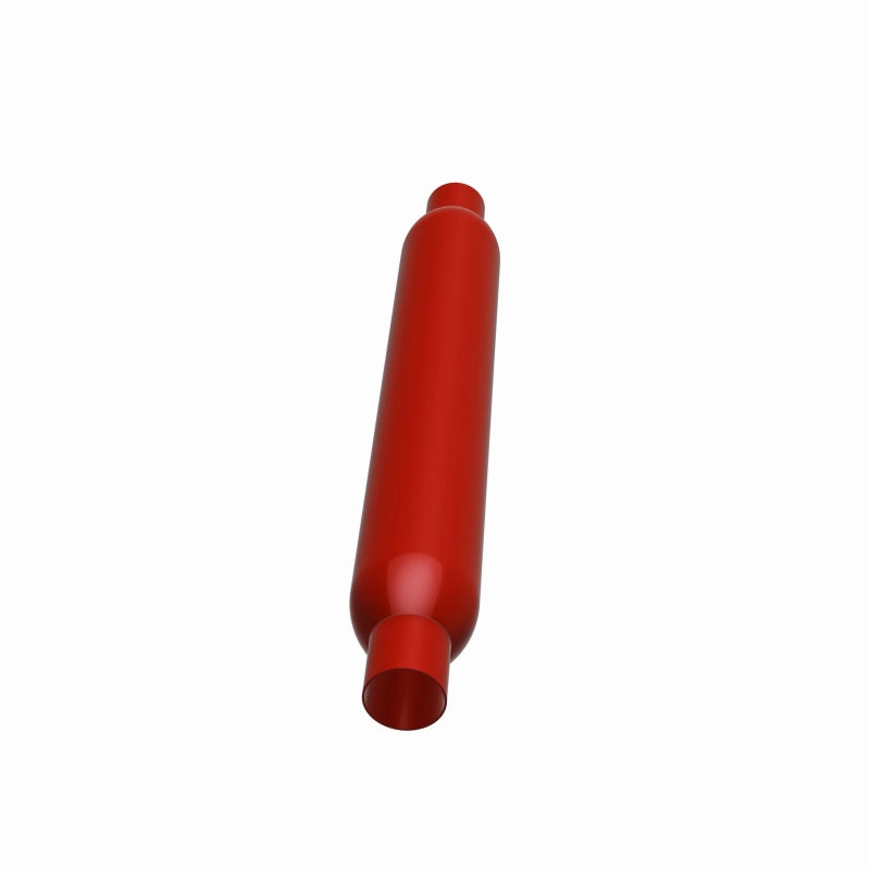 MagnaFlow Muffler Red Pack Series Glasspack 3.5in Rd 22in Body Length 2.25in/2.25in Inlet/Outlet