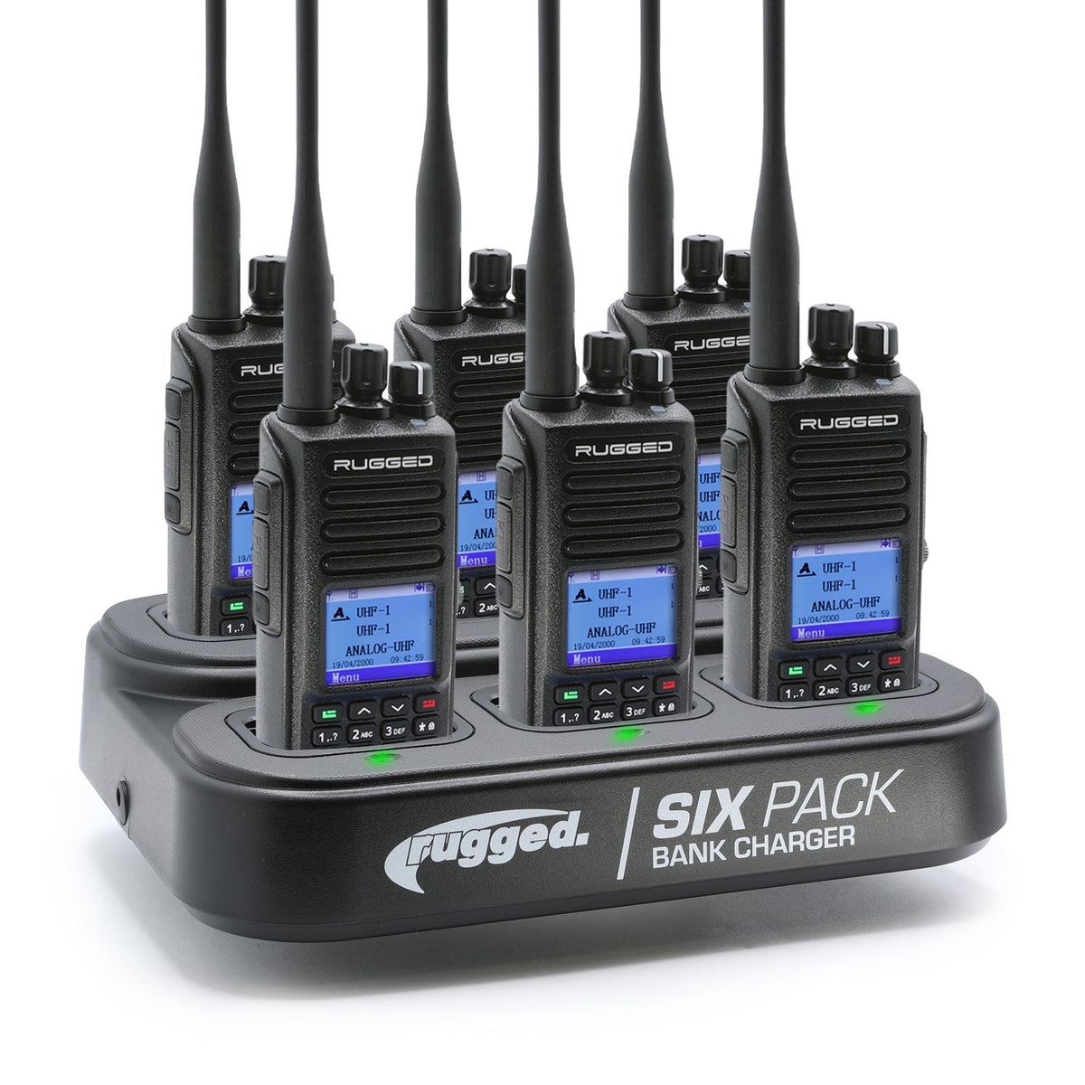 Rugged Radios 6 PACK - Choose Your Business Band Two Way Handheld Radio RDH-X - Black
