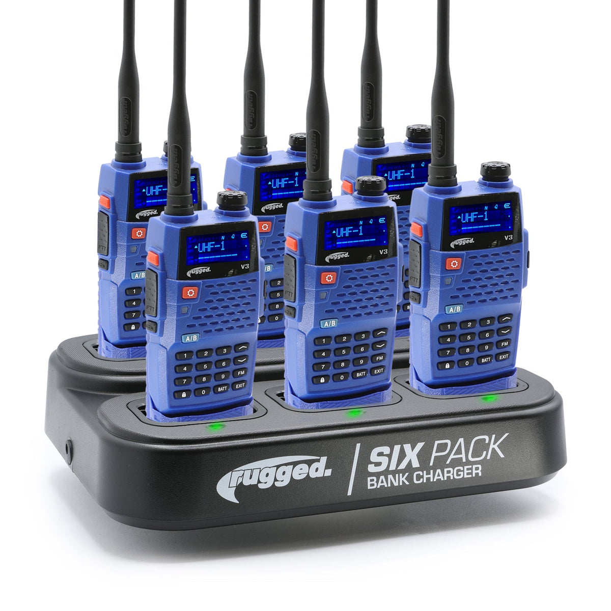 Rugged Radios 6 PACK - Choose Your Business Band Two Way Handheld Radio V3