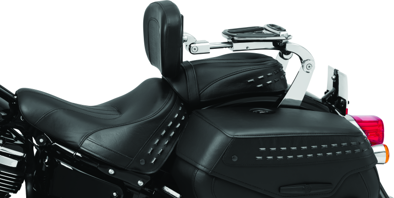 Kuryakyn Fixed Mounts Multi-Purpose Driver & Passenger Backrest 18-Up Softail - Chrome