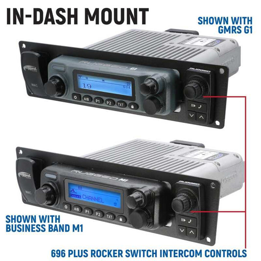 Rugged Radios Yamaha Wolverine RMAX Comp Comm Kit w/ Rocker Switch BT 2-Way STX Remote Head/ G1 GMRS