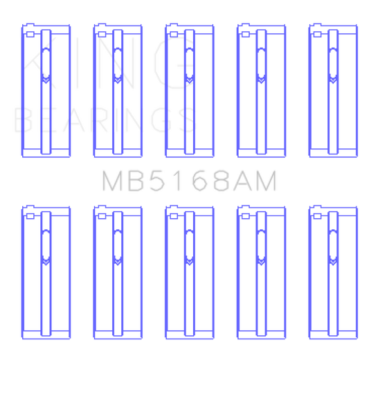 King Engine Bearings Acura F22B1/Honda F22A1/F22A6/F22B1/F22B2/F22B6 Main Bearing Set - Size STD