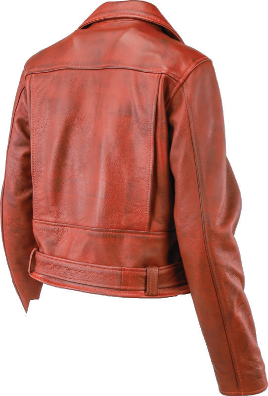 Kuryakyn Leather By River Road Arabian Spice Leather Jacket Red Womens - Small