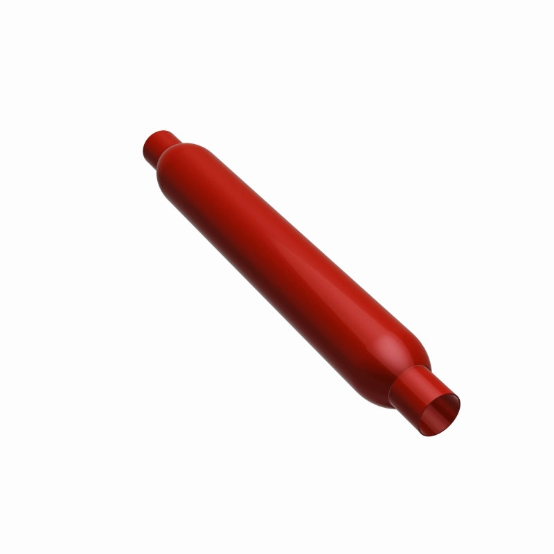 MagnaFlow Muffler Red Pack Series Glasspack 3.5in Rd 26in Body Length 2.25in/2.25in Inlet/Outlet