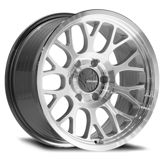 Mamba M28 18x9 6x139.7 ET-12 Silver Wheel w/ Mirror Machine Face & Lip