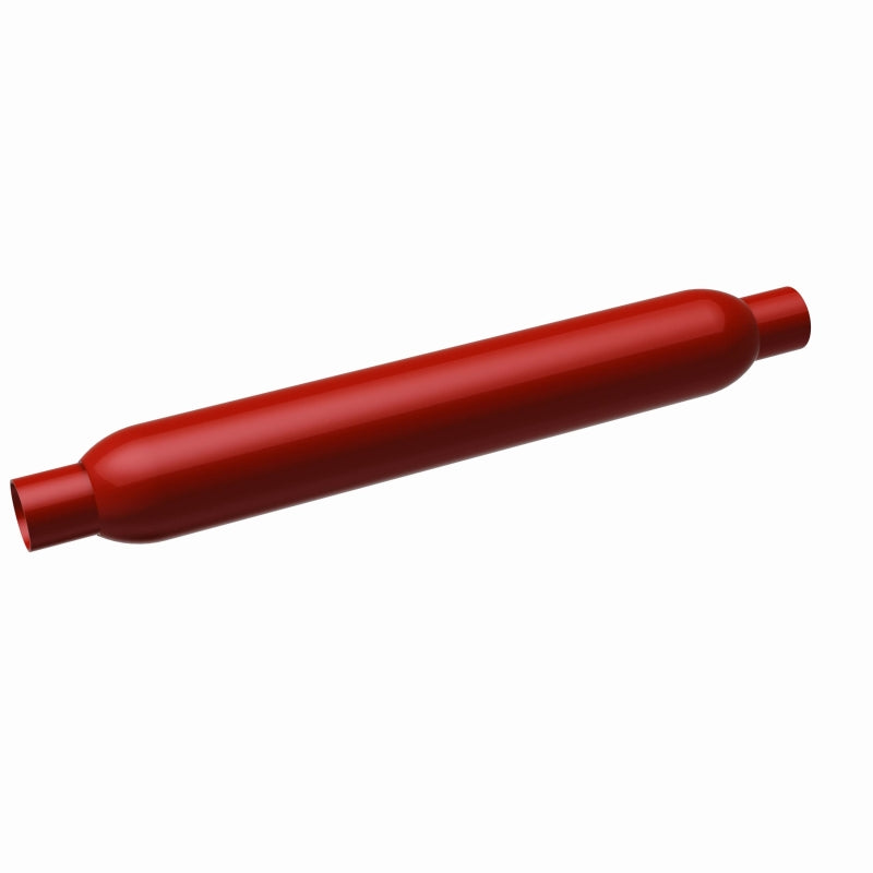 MagnaFlow Muffler Red Pack Series Glasspack 4in Rd 26in Body Length 2.5in/2.5in Inlet/Outlet