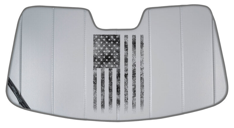 Covercraft 26-27 Mercedes-Benz CLA250 American Flag UVS100 Custom Sunscreen - Centered Logo