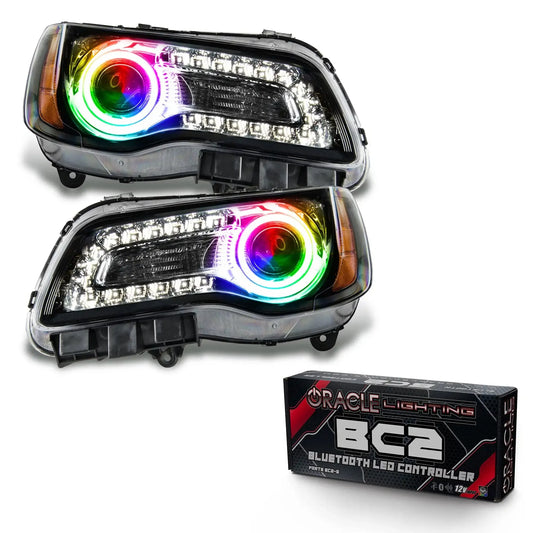Oracle 11-14 Chrysler 300C SMD HL - Black - NON HID - ColorSHIFT w/ BC1 Controller