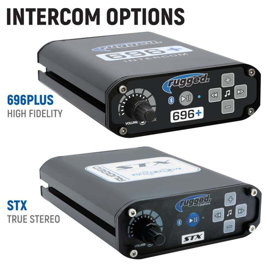 Rugged Radios Yamaha YXZ 1000R Complete Comm Kit w/ BT 2-Way Radio 696 PLUS / M1 VHF Bus Band