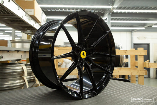 Vossen x Novitec NF9 21x9.5in - 5x114.3 BP - ET28 - Gloss Black Ferrari SF90 Front Wheel