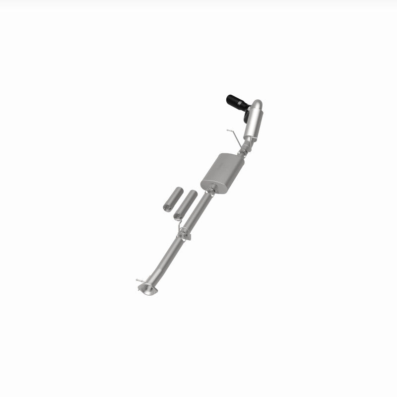 MagnaFlow 11-19 GM 2500/3500 6.0L 4in Single Passenger Side Rear Exit Cat-Back Exhaust w/Black Tips
