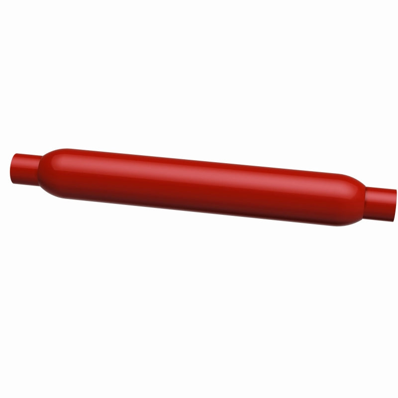 MagnaFlow Muffler Red Pack Series Glasspack 3.5in Rd 22in Body Length 2.25in/2.25in Inlet/Outlet