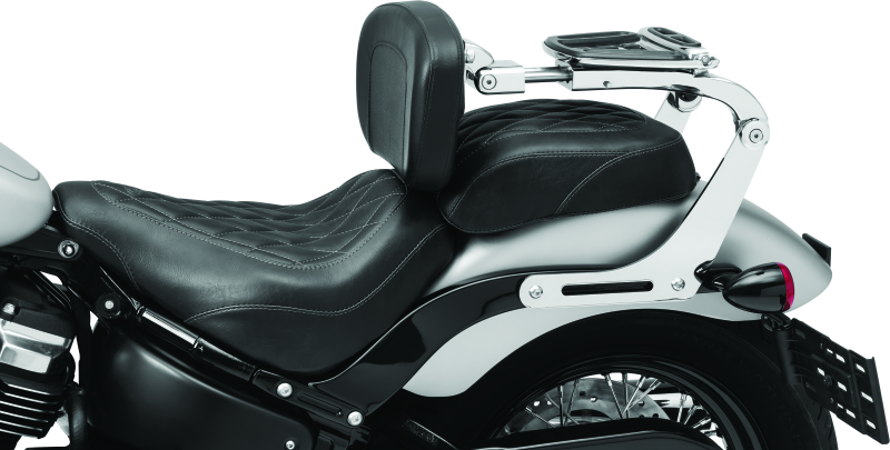 Kuryakyn Fixed Mounts Multi-Purpose Driver & Passenger Backrest 18-Up Softail - Chrome