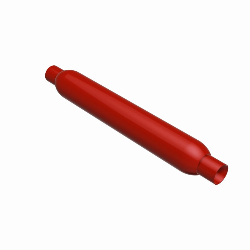 MagnaFlow Muffler Red Pack Series Glasspack 3.5in Rd 22in Body Length 2.25in/2.25in Inlet/Outlet