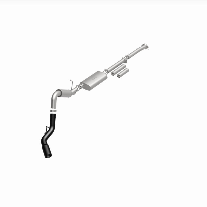 MagnaFlow 11-19 GM 2500/3500 6.0L 4in Single Passenger Side Rear Exit Cat-Back Exhaust w/Black Tips