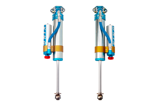 King Shocks 97-06 Jeep Wrangler TJ Rear 2.5 Dia Piggy Hose Res Shock 3-5in Lift w/Adjuster (Pair)