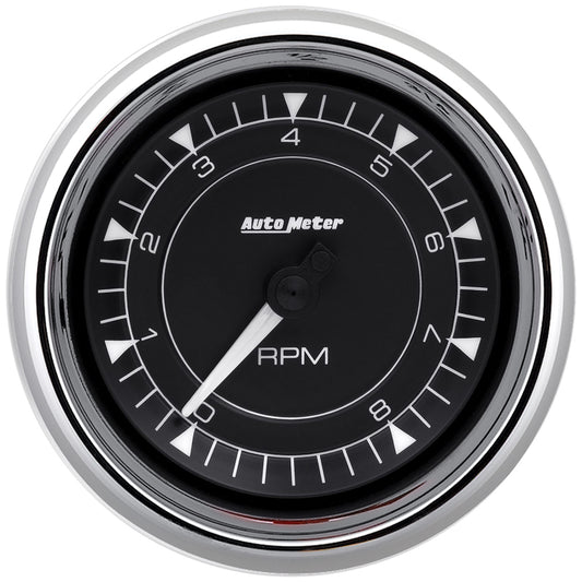AutoMeter 3-3/8in 8K RPM In-Dash Tachometer Gauge - Chrome