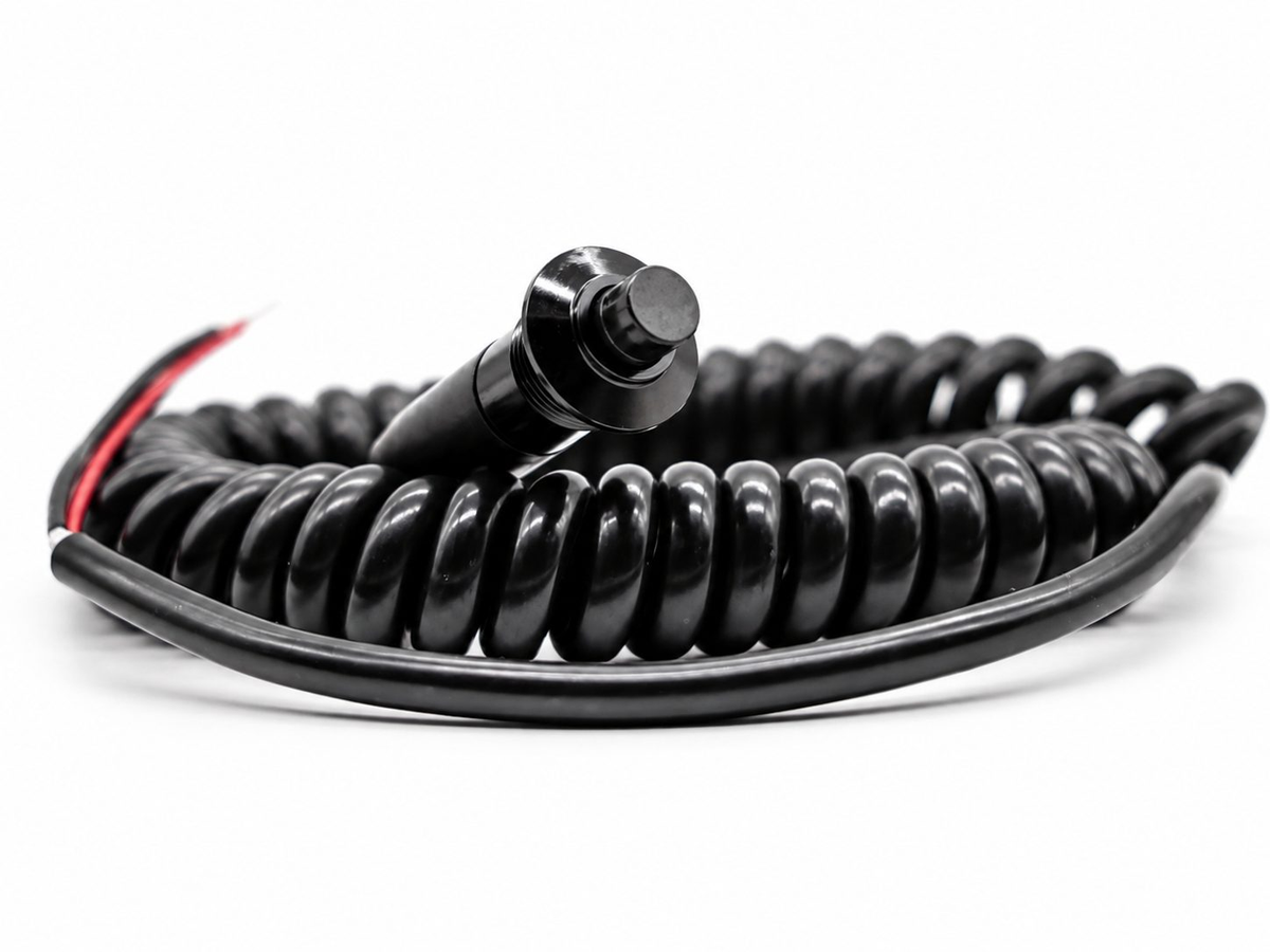Granatelli Billet Pin Head Momentary Push Button - Black Ring w/6ft Retractable Cord