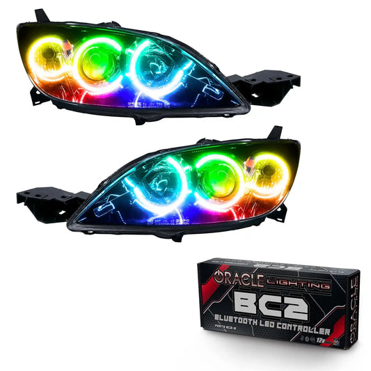 Oracle 04-09 Mazda 3 SMD HL - 4DR - Halogen Style - ColorSHIFT w/ BC1 Controller