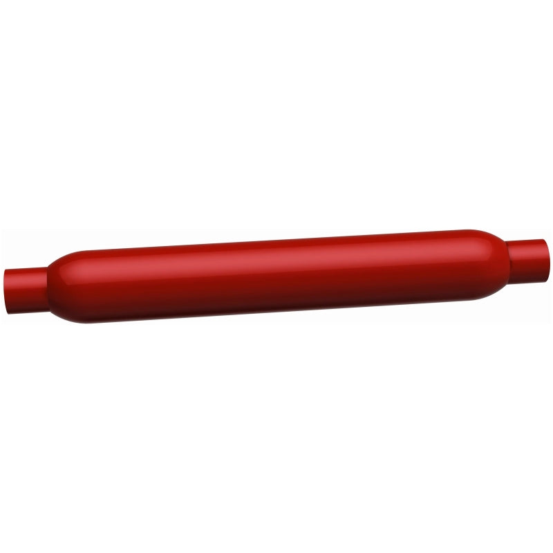 MagnaFlow Muffler Red Pack Series Glasspack 3.5in Rd 22in Body Length 2.25in/2.25in Inlet/Outlet