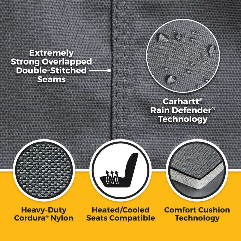 Covercraft 24-26 Toyota Tacoma Carhartt Super Dux PrecisionFit Custom 1st Row Seat Covers - Gravel