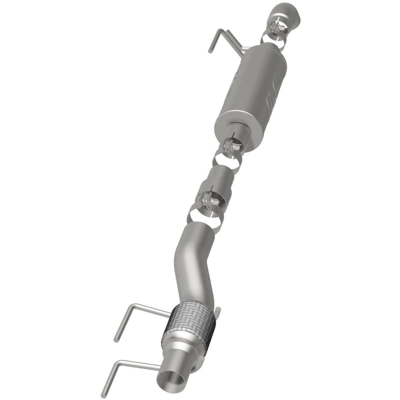 MagnaFlow Cat-Back, SS, 2.5/3in, Turn Down In Front Rear Tire 2015 Ford F150 2.7L V6T Ext Cab