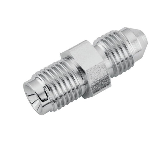 Twin Power Stainless Brake Fitting Male 3/8-24 Inverted Flare to AN-3 Male Straight