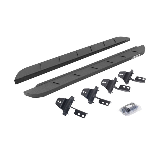 Go Rhino 07-18 Jeep Wrangler JK 2DR RB10 Slim Running Boards Kit (Incl. Brackets) - Bedliner Coating