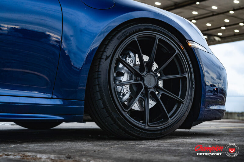 Vossen x Champion RS92 20x9 / 5x130 / ET52 - Satin Black Wheel - (981 GT4 - Front)