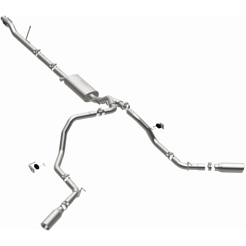 MagnaFlow 2019 Chevy Silverado 1500 V8 5.3L Street Series Dual Split Exit Exhaust w/ Polished Tips