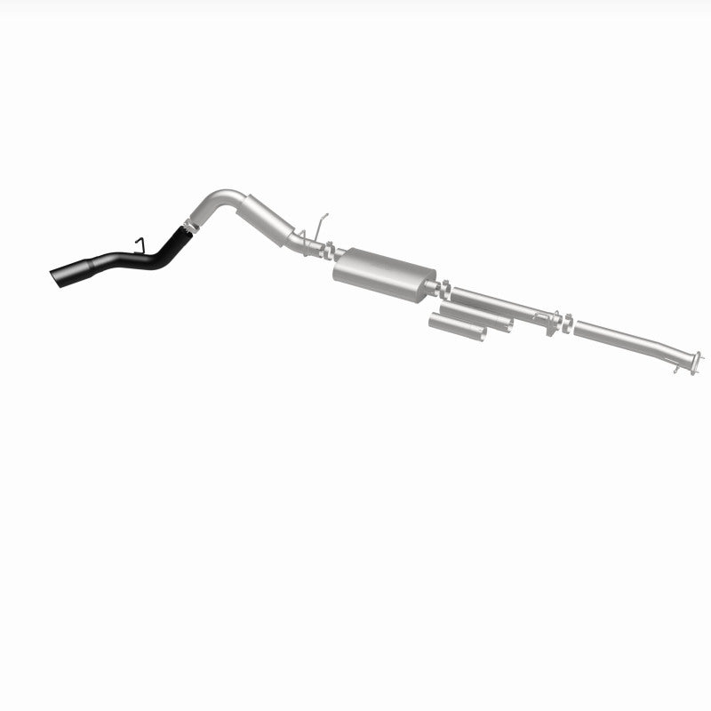 MagnaFlow 11-19 GM 2500/3500 6.0L 4in Single Passenger Side Rear Exit Cat-Back Exhaust w/Black Tips