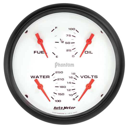 Autometer Phantom Quad 5in. Gauge 240OHm (E) - 33Ohm (F) Electric