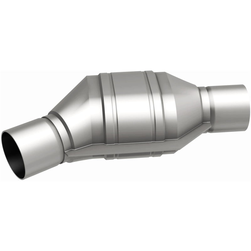 MagnaFlow Universal Catalytic Converter 2in Inlet/Outlet Angled Offset/Center Oval (California)