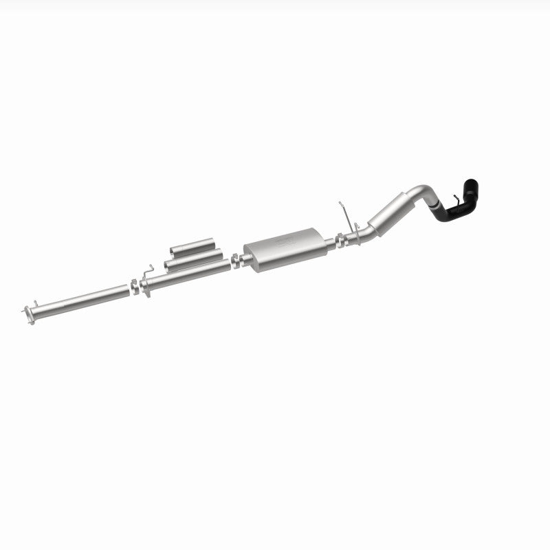 MagnaFlow 11-19 GM 2500/3500 6.0L 4in Single Passenger Side Rear Exit Cat-Back Exhaust w/Black Tips
