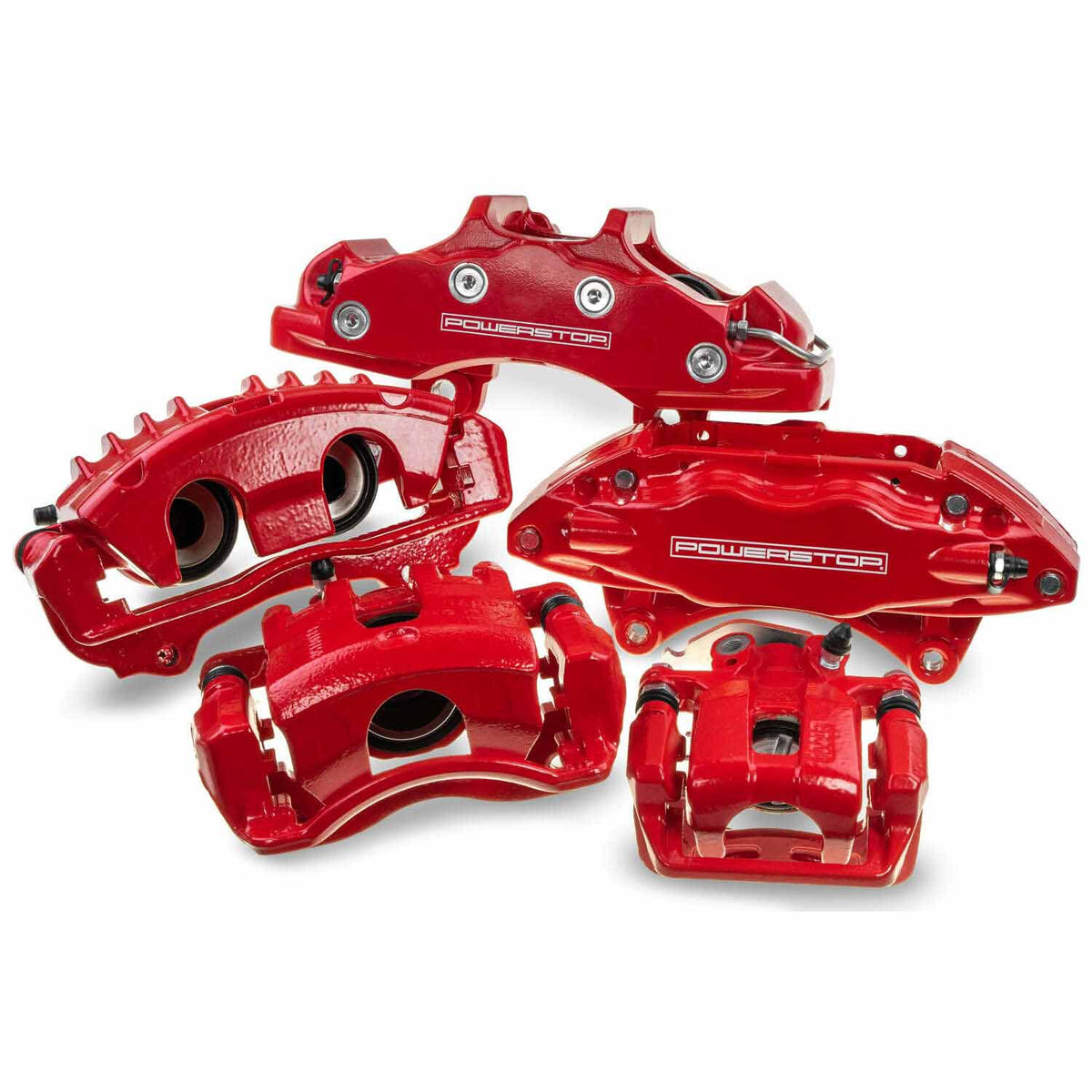 Power Stop 21-26 Cadillac Escalade Front Red Caliper w/Bracket (Pair)
