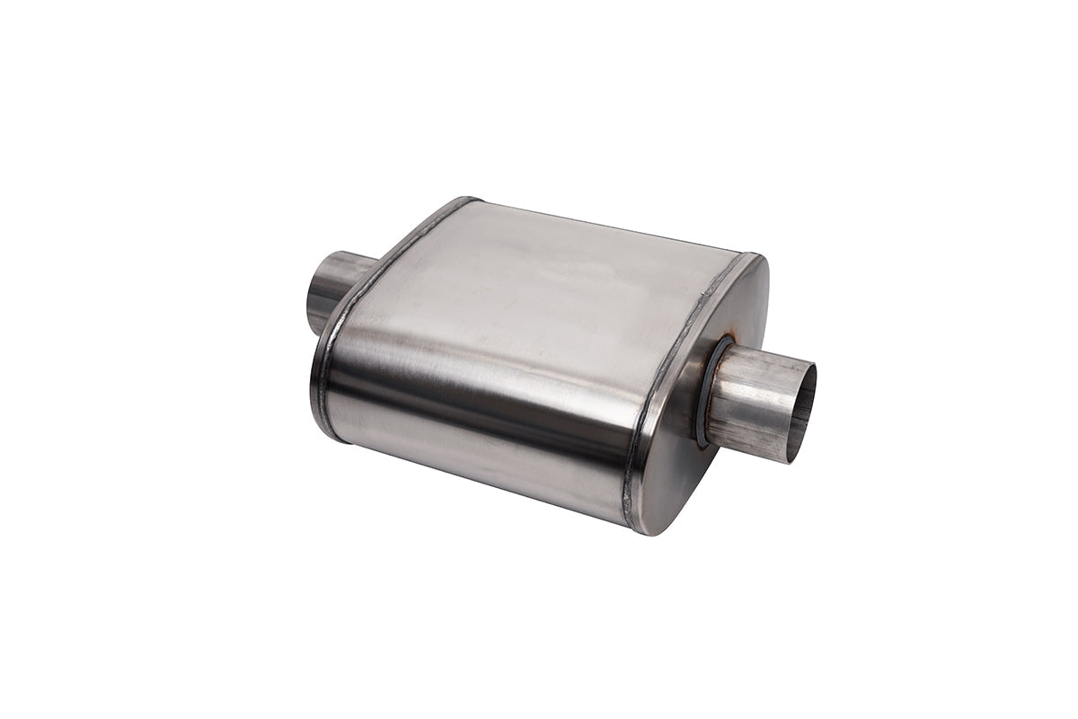 Corsa Pro Series Custom Sport Muffler 304SS 3in Offset In / 3in Offset Out 10in Length