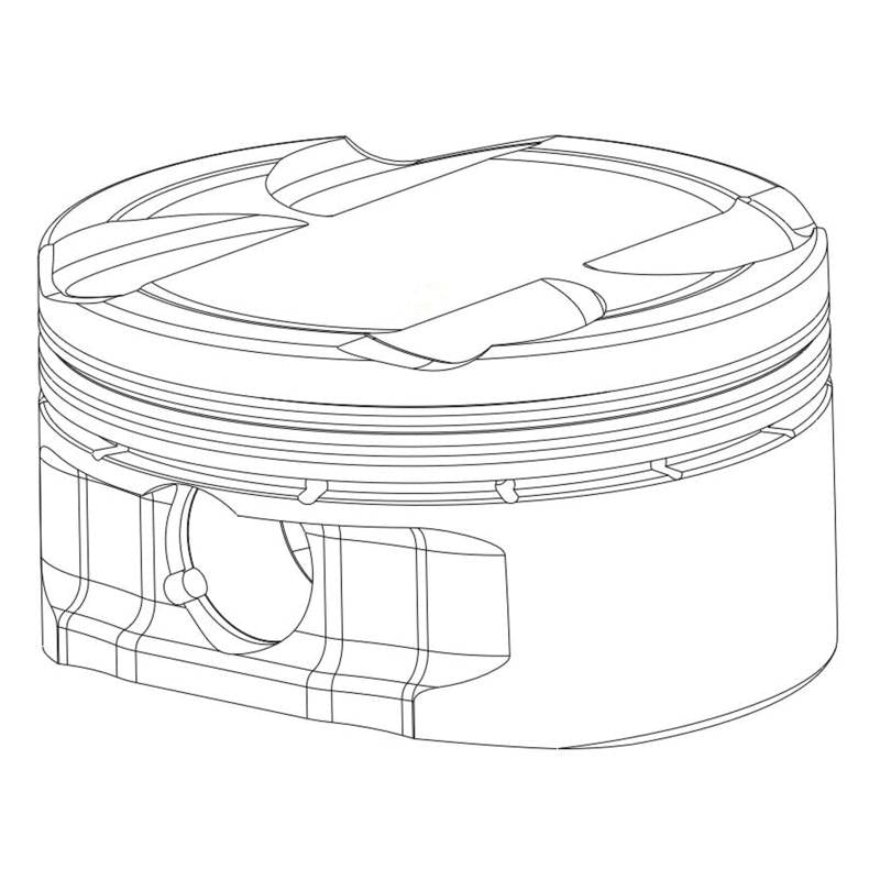 Carrillo 04-19 Yamaha YFZ450/R Platinum Series Piston - STD Bore Piston - 14.0:1 Profiled Pin Bore