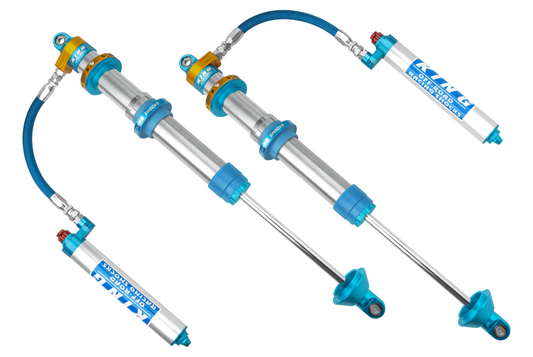 King Shocks 3.0 PR 14in Coilover Shock Remote Res w/o Springs w/ Comp Adjuster & Swivel Cap