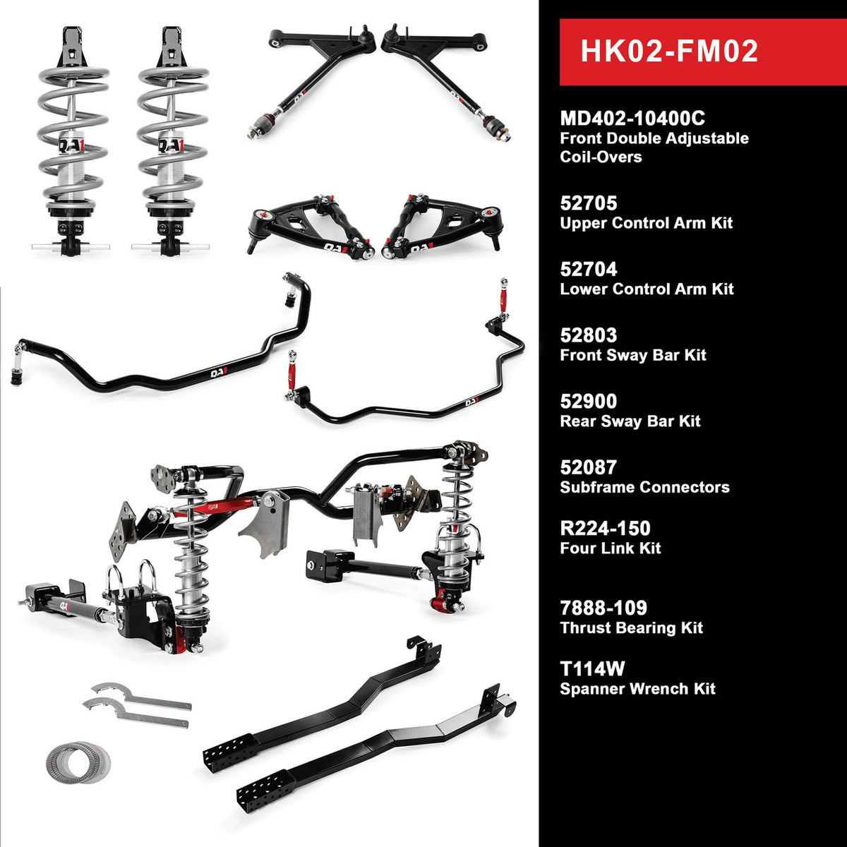 QA1 67-70 Ford Mustang Level 2 Full Handling Kit