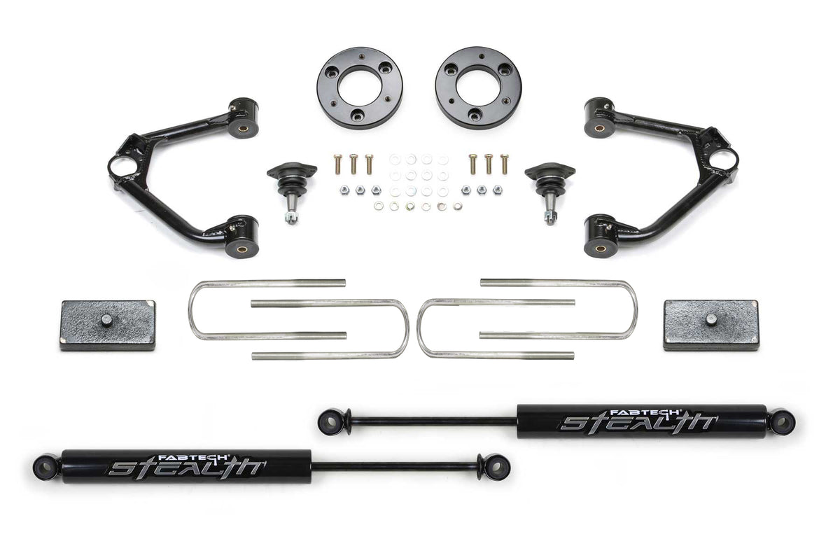 Fabtech 2025 GM 1500 4WD w/ Trail Boss/AT4 pkg 1.5in Sport System w/ Stealth Shocks