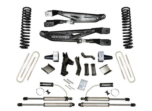Fabtech 2023+ Ford F250/F350 4WD 6in FTS-X Radius Arm System w/ Front DL 2.25 Resi & Rear DL Shocks