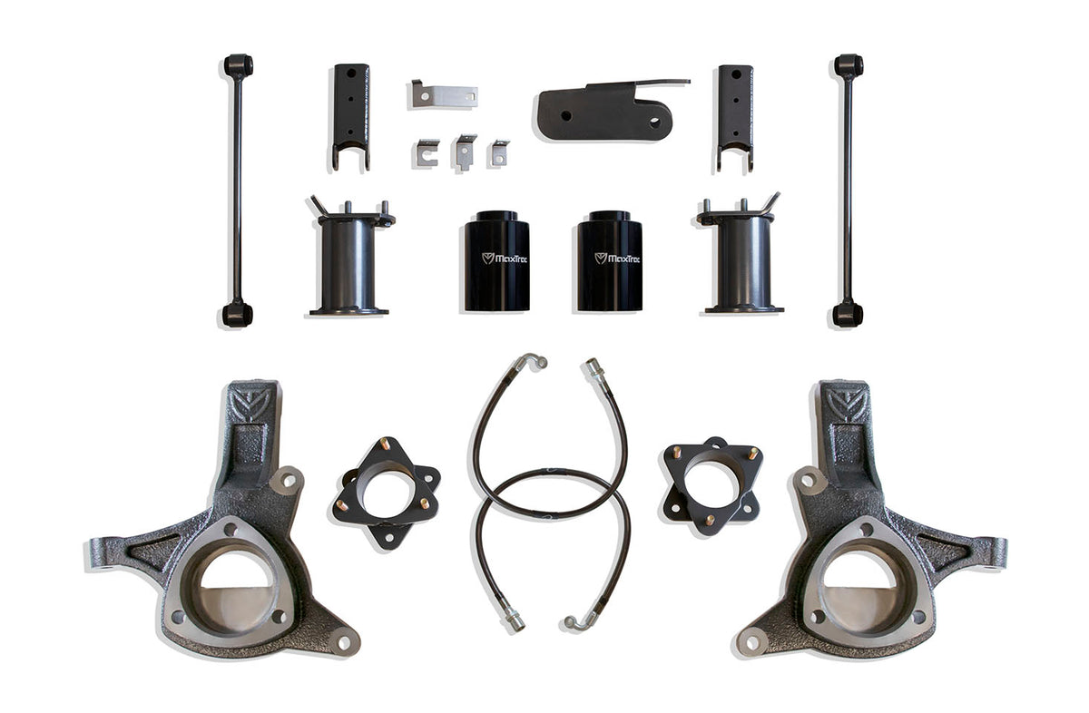 Maxtrac 07-14 GM SUV (2WD )7.5in Lift Kit w/ Spindles & Strut Spacers.