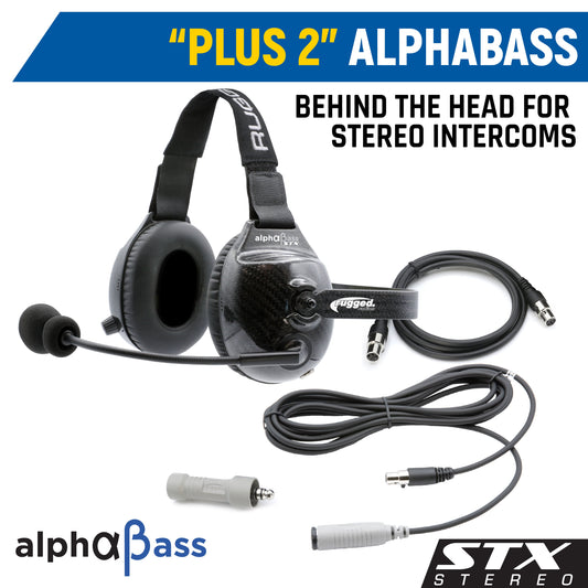 Rugged Radios Rear Seat Expansion Kit w/ Helmet Kits / AlphaBass Headset - Behind the Head
