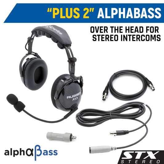 Rugged Radios Rear Seat Expansion Kit w/ Helmet Kits / AlphaBass Headset - Over the Head