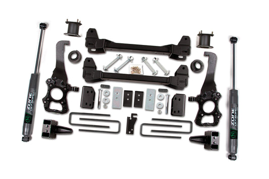 Zone Offroad 09-13 Ford F150 2WD 6in Lift Kit / 4in Rear Lift / Nitro Shocks