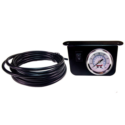 Kleinn Illuminated Single Needle 160 PSI Dash Panel Gauge w/ On/Off Switch